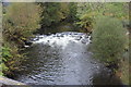 Weir on Rhymney River above Twyn Road bridge