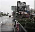 Direction and distances signs on a Treherbert corner