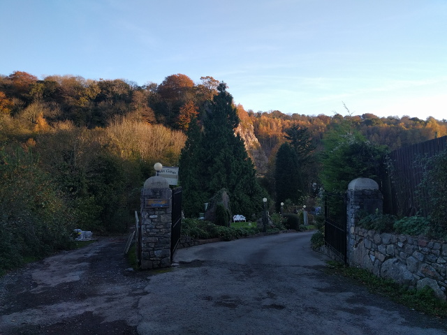 Entrance to B&B and Chudleigh cliffs in the background