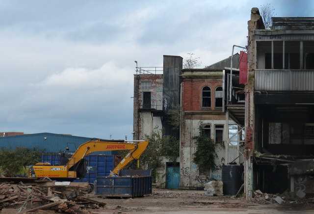 Demolition site next to Watling Street, Leicester