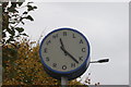 Looking up at the clock on Blackhorse Lane