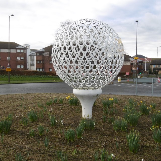 Golfball, Levenhall © Richard Webb :: Geograph Britain and Ireland