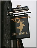 NT0805 : Sign for the Stag Hotel, Moffat by Richard Sutcliffe