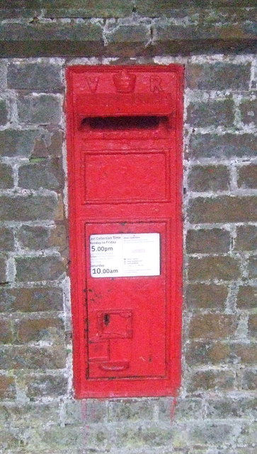 Close up, Victorian postbox on Docking Road, Fring
