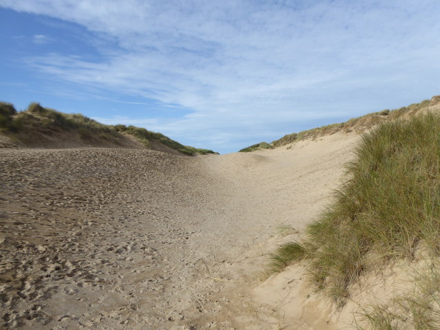 Sand blow on Holywell Dunes