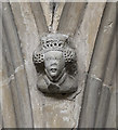 TL9836 : St Mary, Stoke by Nayland - Label head by John Salmon