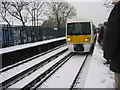 Mottingham Station. The train is here.