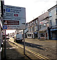 A548 directions sign, Kinmel Street, Rhyl