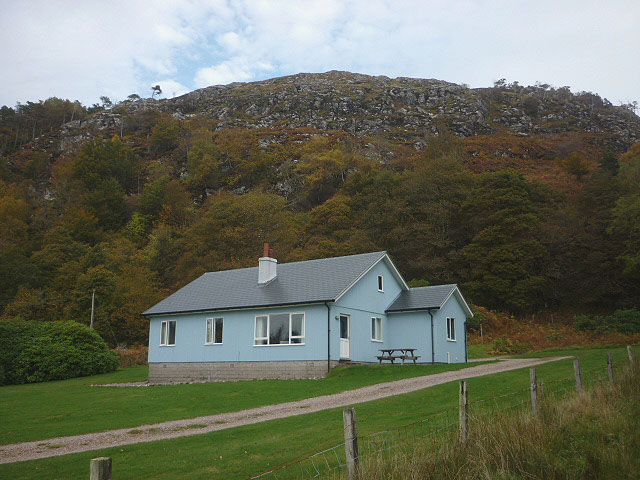 A blue house