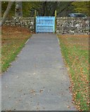 NJ6906 : Midmar Kirkyard path by Stanley Howe