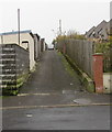 Back lane on the south side of Cae Glas, Williamstown