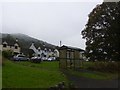 Bus shelter at east end of Llandogo