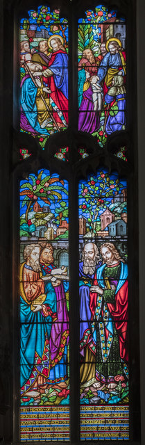 Chancel Stained glass window,  St Lawrence's church, Evesham