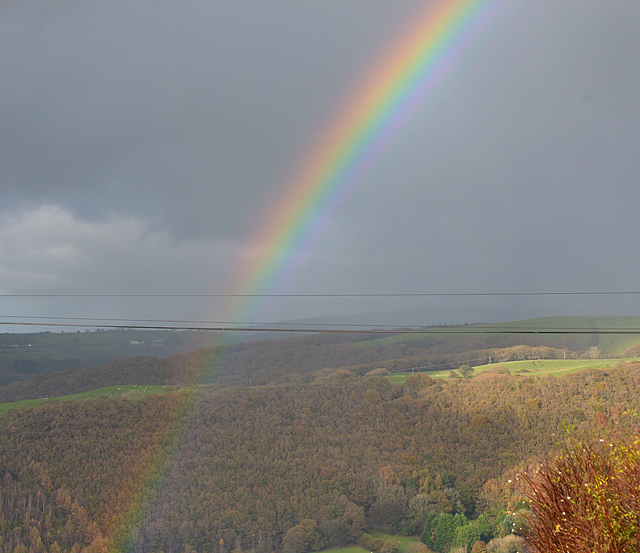 Rainbow over the Rheidol valley