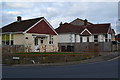 Bungalows at the junction of Wood Lane and Burlands Road