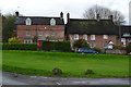 Cottages overlooking the green at Urchfont