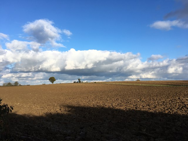 Ploughed field in Buxhall