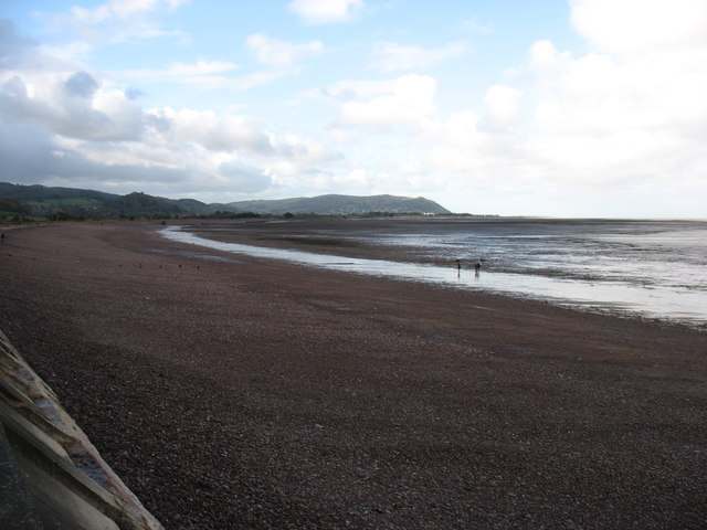 The beach at Blue Anchor, at low tide