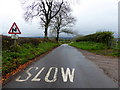 H5472 : Slow down sign, Bracky Road by Kenneth  Allen