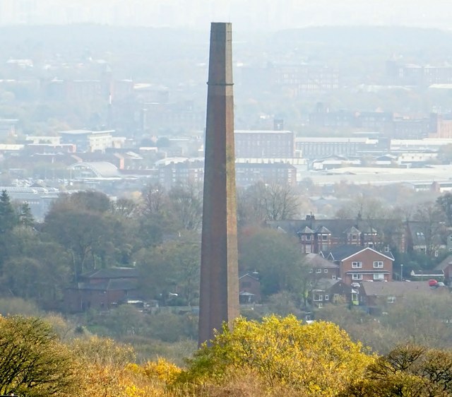 Barrow Bridge Chimney from Colliers Row Road