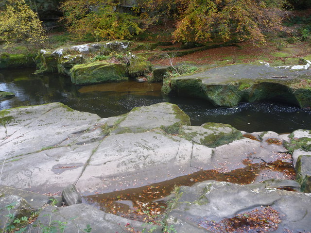 Northumberland Landscape : Carved Rocks Near Thrum Mill, Rothbury