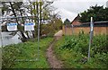 Start of closed section of Thames Footpath, Gossmore Recreation Ground, Marlow, Bucks