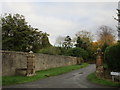 Gate pillars at the entrance to Borrowfield