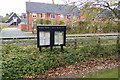 TM3669 : Sibton Village Notice Board on Wood View by Geographer