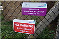 TM3669 : Signs at Anglian Water Pumping Station by Geographer