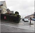 King George V postbox in a stone wall, Treherbert