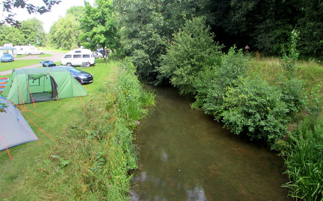 Camping on a bank of the River Trothy, Dingestow