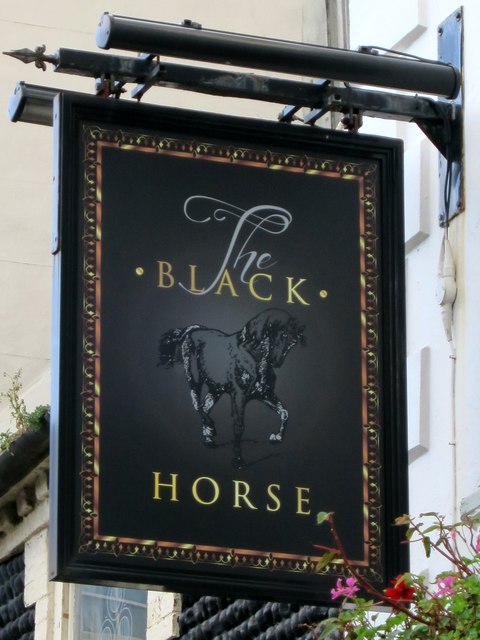 The Black Horse sign