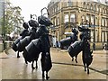 Giant Drumming Ants (2), High Street, Oldham