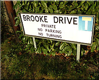 TM3569 : Brooke Drive sign by Geographer
