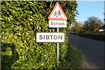 TM3569 : Sibton Village Name Sign by Geographer