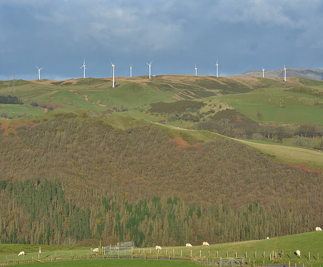 The Rheidol Wind Farm on Banc Bwa-drain
