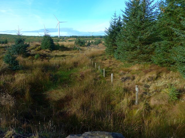 Old fence in the Whitelee Windfarm