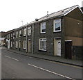 Row of stone houses, Wyndham Street, Tynewydd