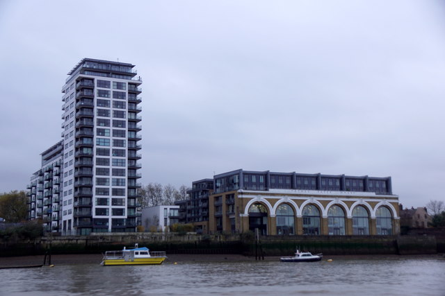 Deptford waterfront from the river
