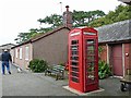 SD0896 : Telephone box, Ravenglass & Eskdale Railway Station by Rose and Trev Clough