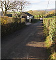 Road past Berrington Press printers, Rowlestone