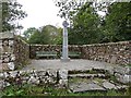 NY1700 : Walled enclosure and seating, Eskdale War memorial by Rose and Trev Clough