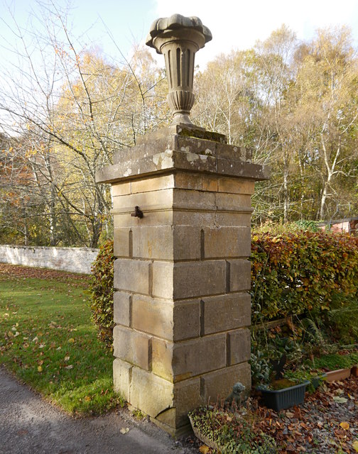 Gate pier by Station Lodge, Brodie Castle