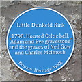 Plaque at Little Dunkeld Kirk