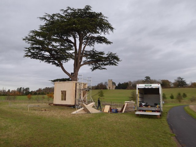 Constructing a tree house in Croome Park