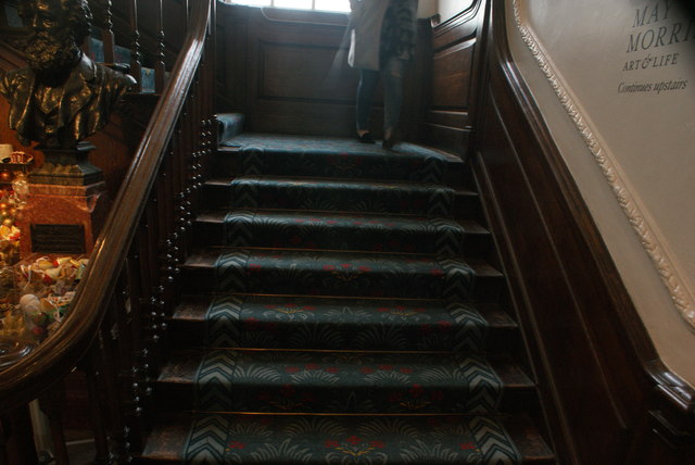 View of the stairs in the William Morris Gallery