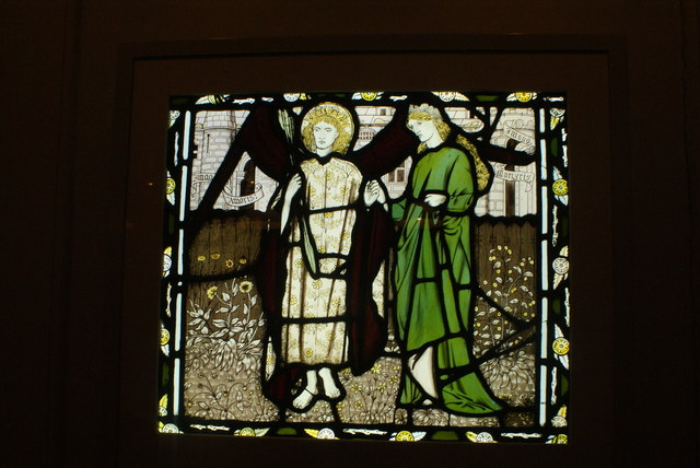 View of a stained glass window in the William Morris Gallery #7