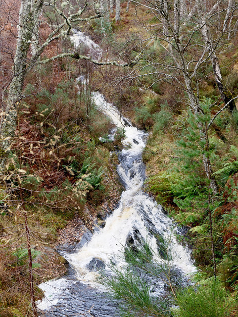 Outflow of Loch na Crann heading for the Black Water
