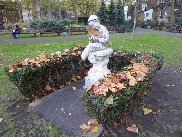 Statue of The Street Orderly Boy, Paddington Street Gardens