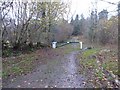 Barrier on a track near Cleddon Bog